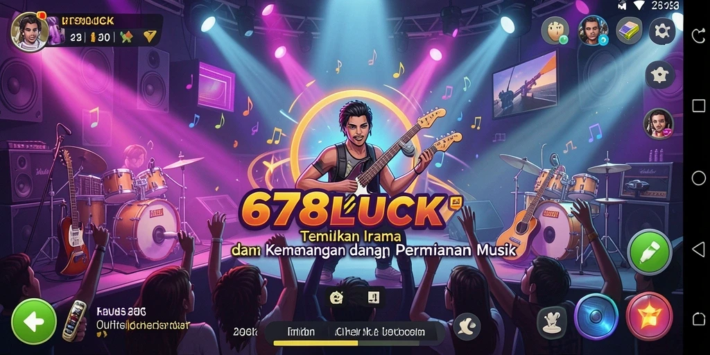 Tampilan gameplay seru dari 678LUCK yang penuh dengan tantangan musik.