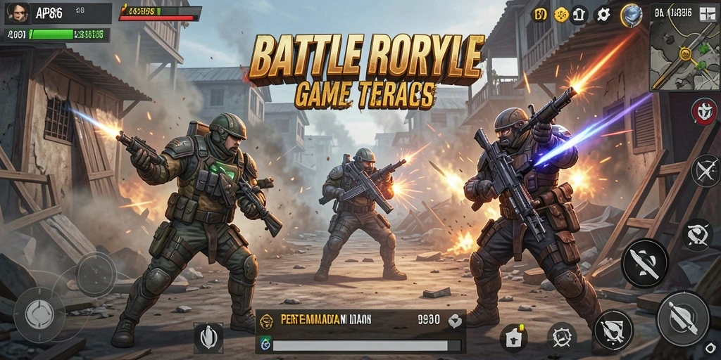 Gameplay AP686 yang seru dalam pertempuran Battle Royale.