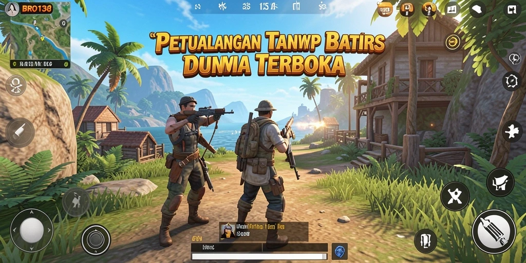 Tangkapan layar utama BRO138 menampilkan gameplay eksplorasi di dunia terbuka.