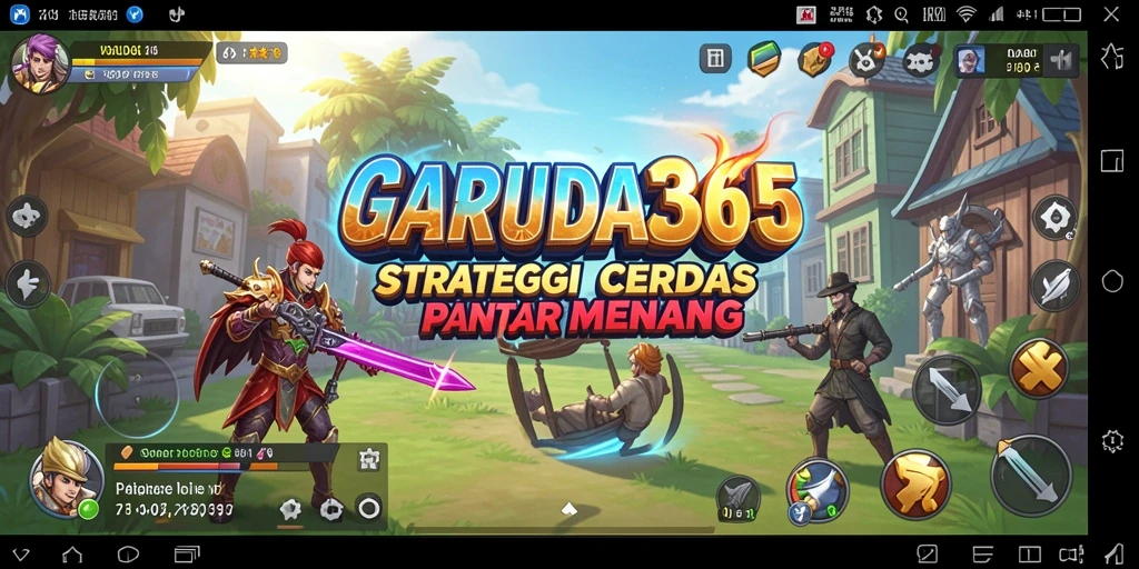 Screenshot gameplay GARUDA365 menampilkan pertempuran strategi yang intens.