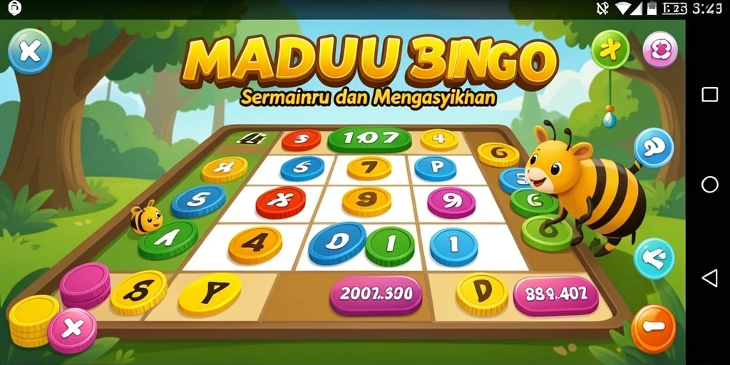 Tampilan menarik dalam permainan Bingo MADU303.