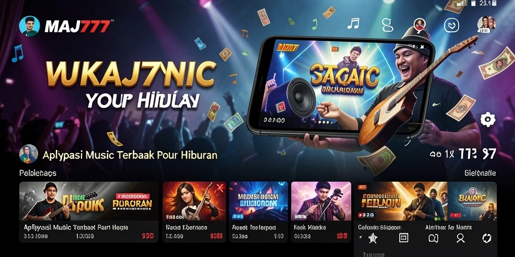 Tampilan gameplay MAJ777 yang menarik dengan berbagai pilihan musik.