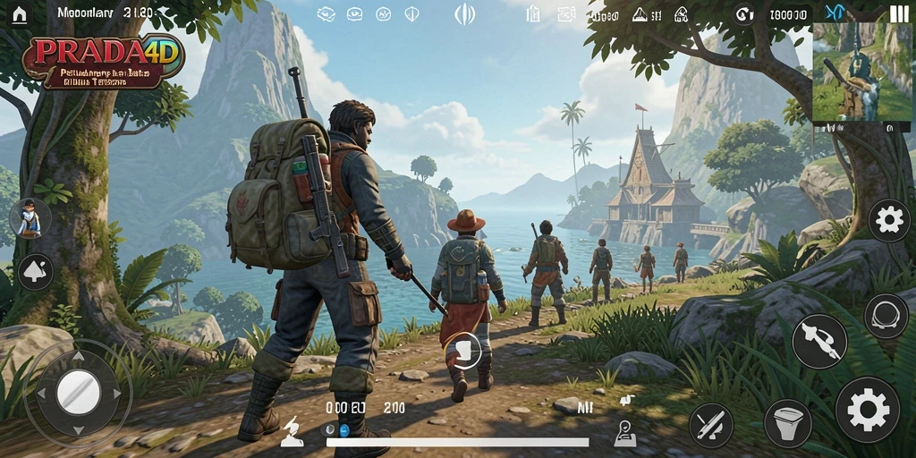 Tangkapan layar menunjukkan eksplorasi mendalam di dunia Open World PRADA4D.