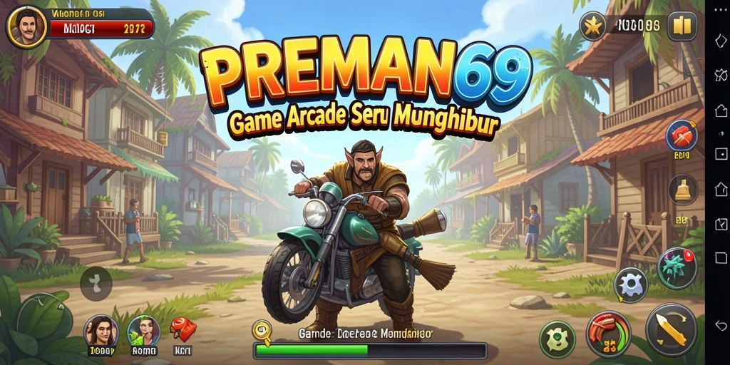 Tampak aksi seru dalam game Arcade PREMAN69.