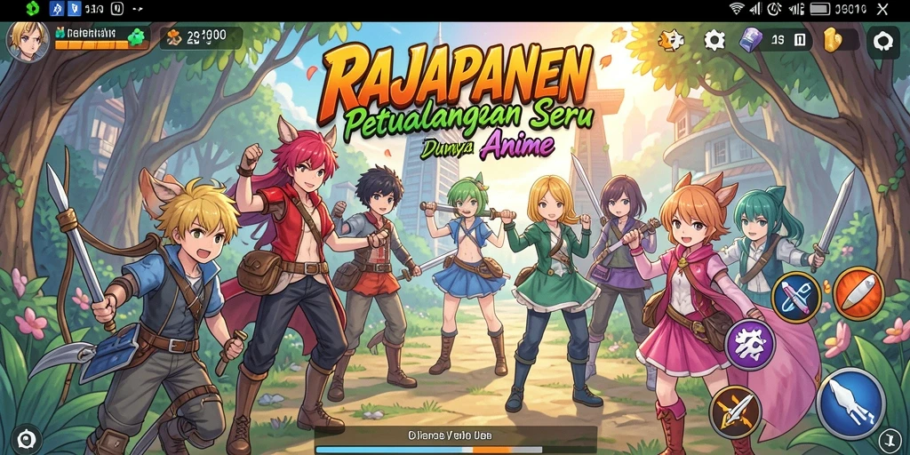 Tampilan gameplay menarik dengan karakter Anime ikonik.
