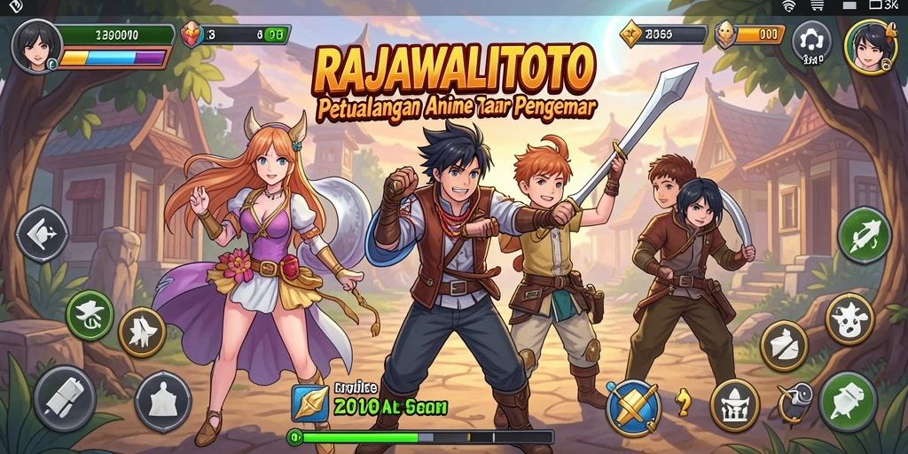 Screenshot RAJAWALITOTO menampilkan aksi karakter anime yang dinamis.