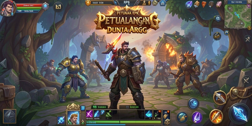 Screenshot utama RP8 menampilkan aksi seru dalam pertarungan ARPG.