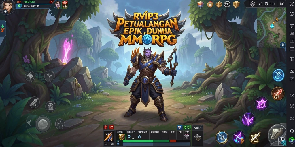 Gameplay seru di dunia fantasi RVIP3 dengan karakter yang beragam.
