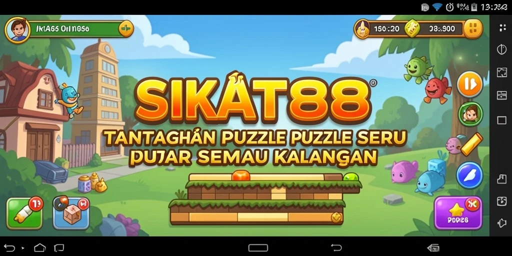 Tampilan antarmuka SIKAT88 yang menarik saat menyelesaikan puzzle.